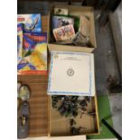 A COLLECTION OF LORD OF THE RINGS, METAL WARHAMMER FIGURES, SENIOR SERVICE CIGARETTE CARDS, ETC