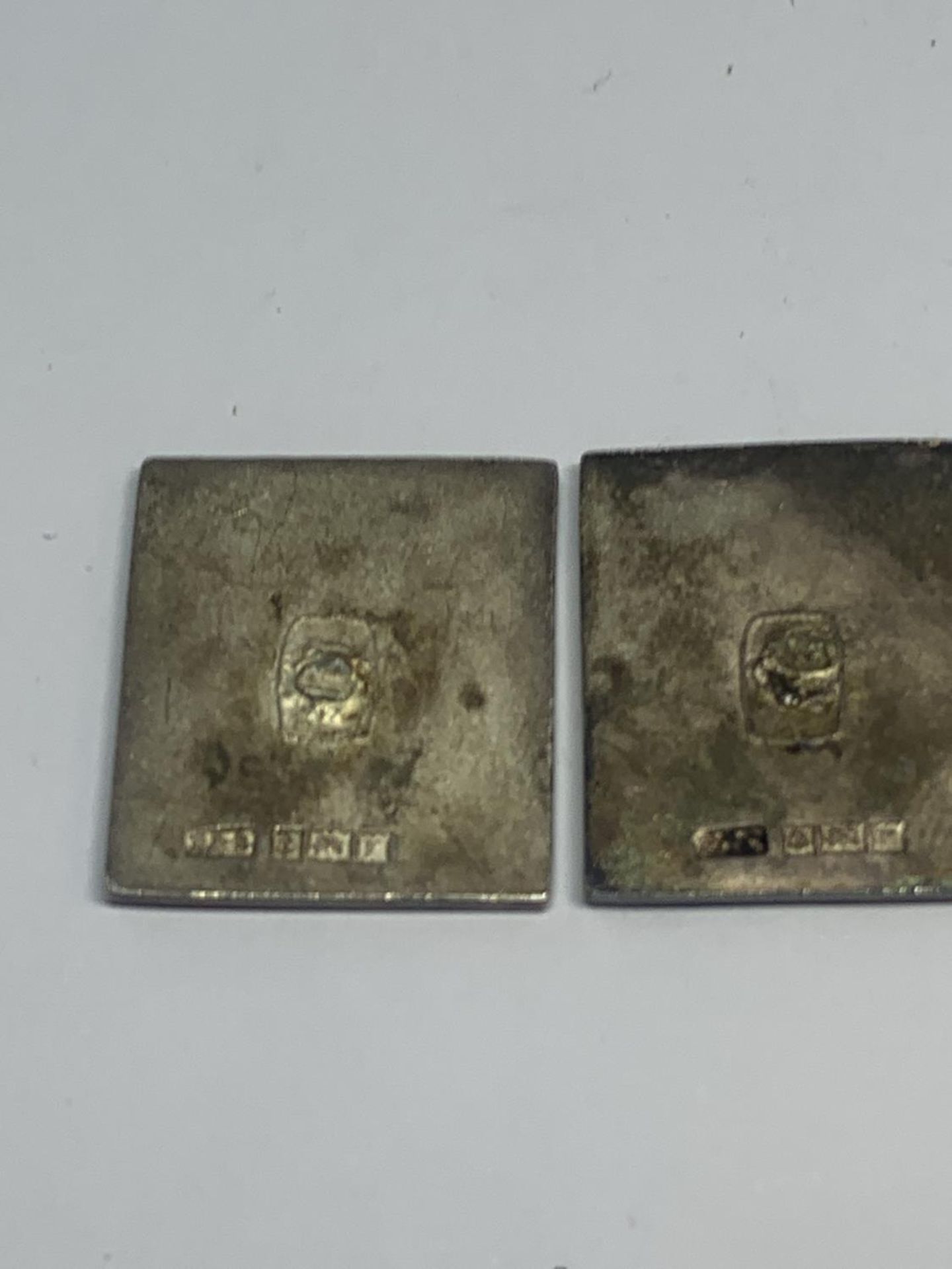 TWO HALLMARKED BIRMINGHAM SILVER TWO PENCE STAMP REPLICAS - Image 3 of 4