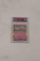 A MR MIME POKEMON CARD, GRADED NUMBER 10, MINT