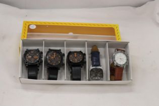 FIVE ASSORTED WRISTWATCHES