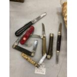 SEVEN VARIOUS PEN KNIVES