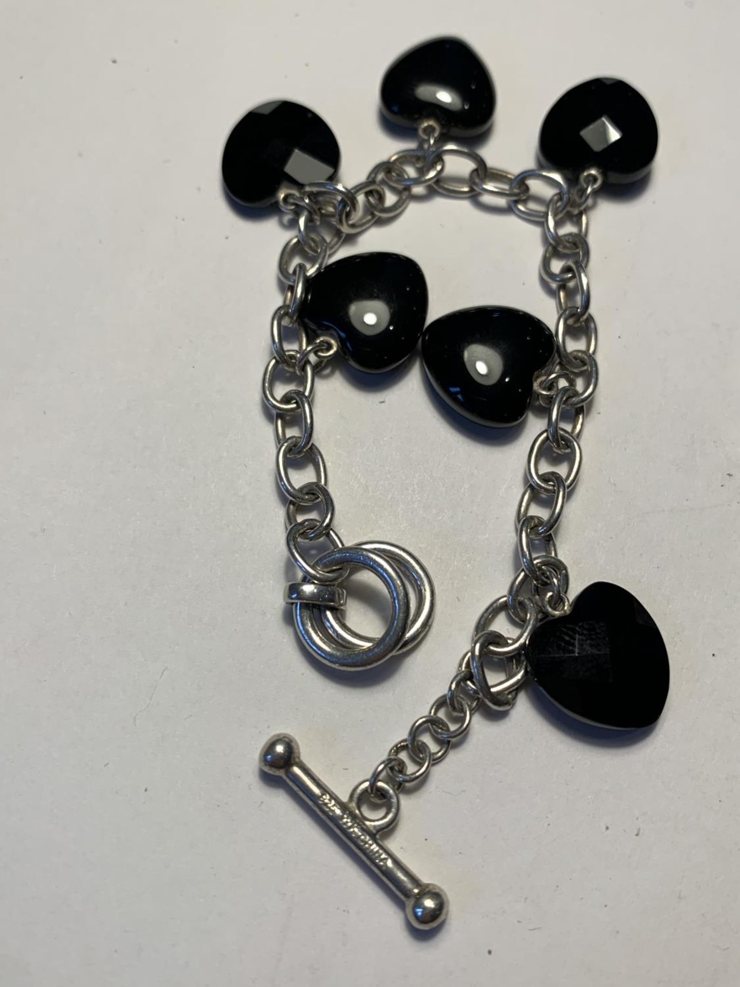 TWO SILVER BRACELETS WITH CHARMS - Image 2 of 3