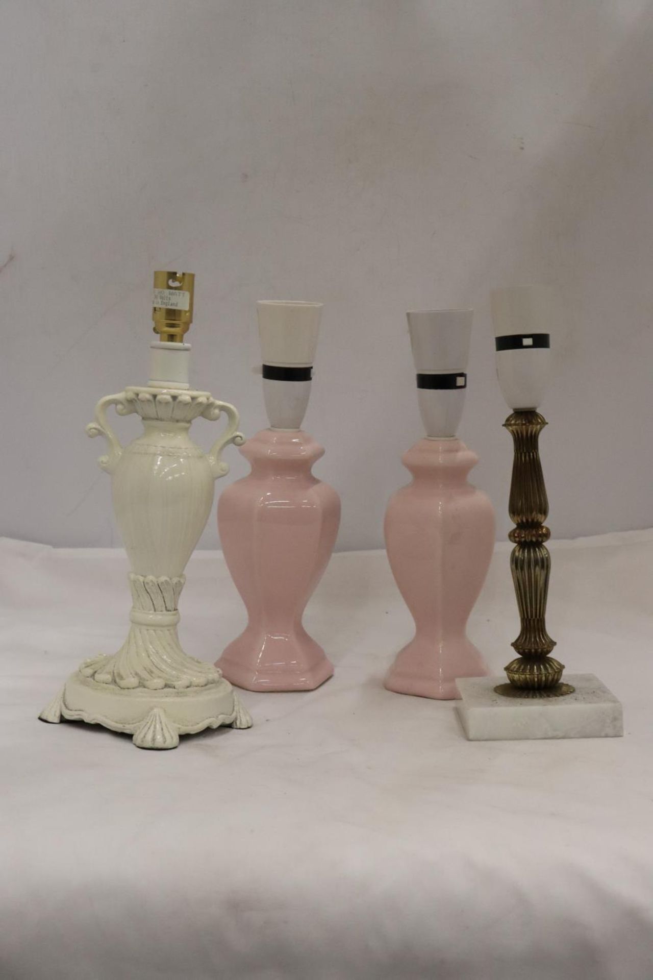 FOUR LAMP BASES