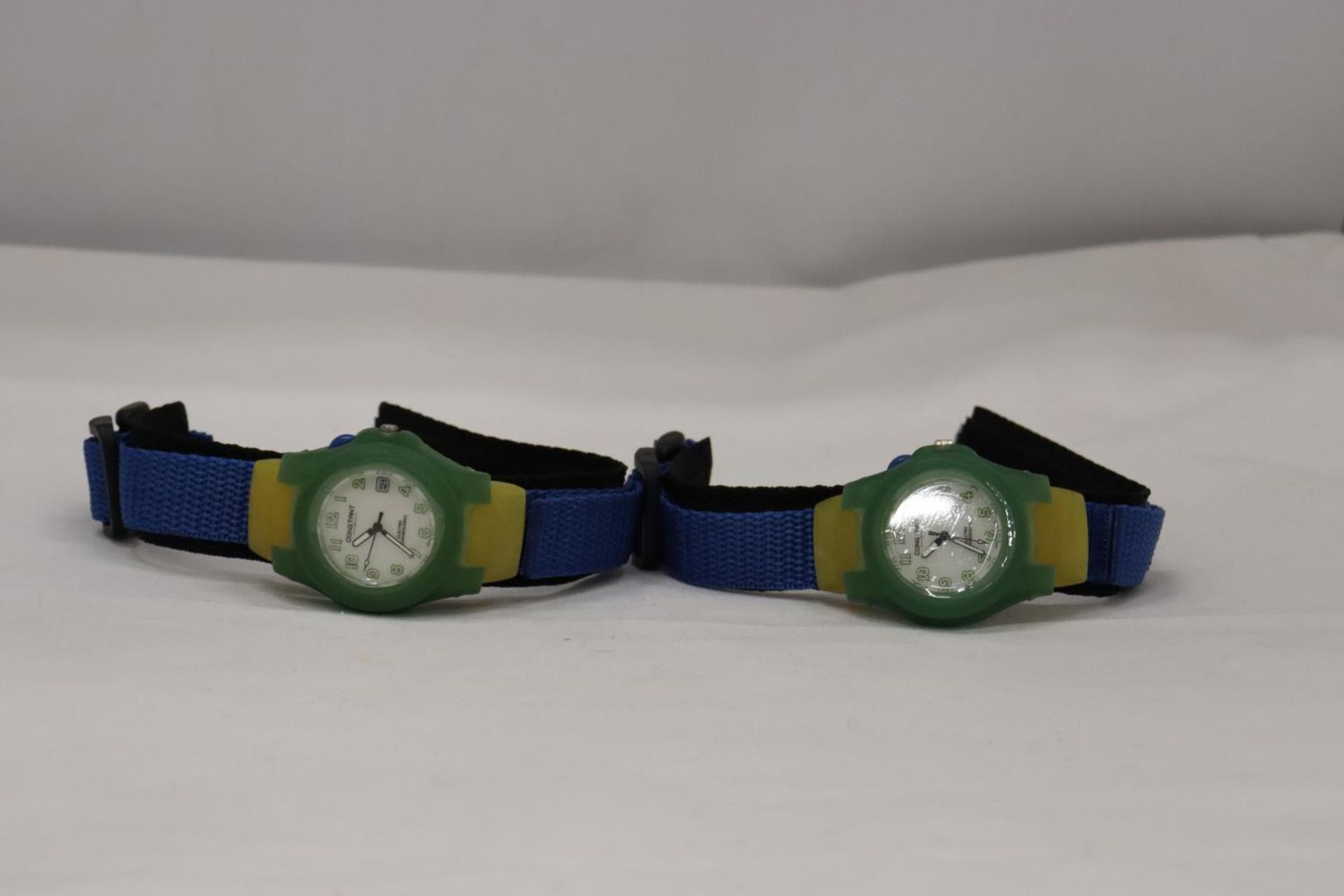 TWO CONSTANT WATERPROOF WRISTWATCHES, WORKING AT TIME OF CATALOGUING, NO WARRANTY GIVEN