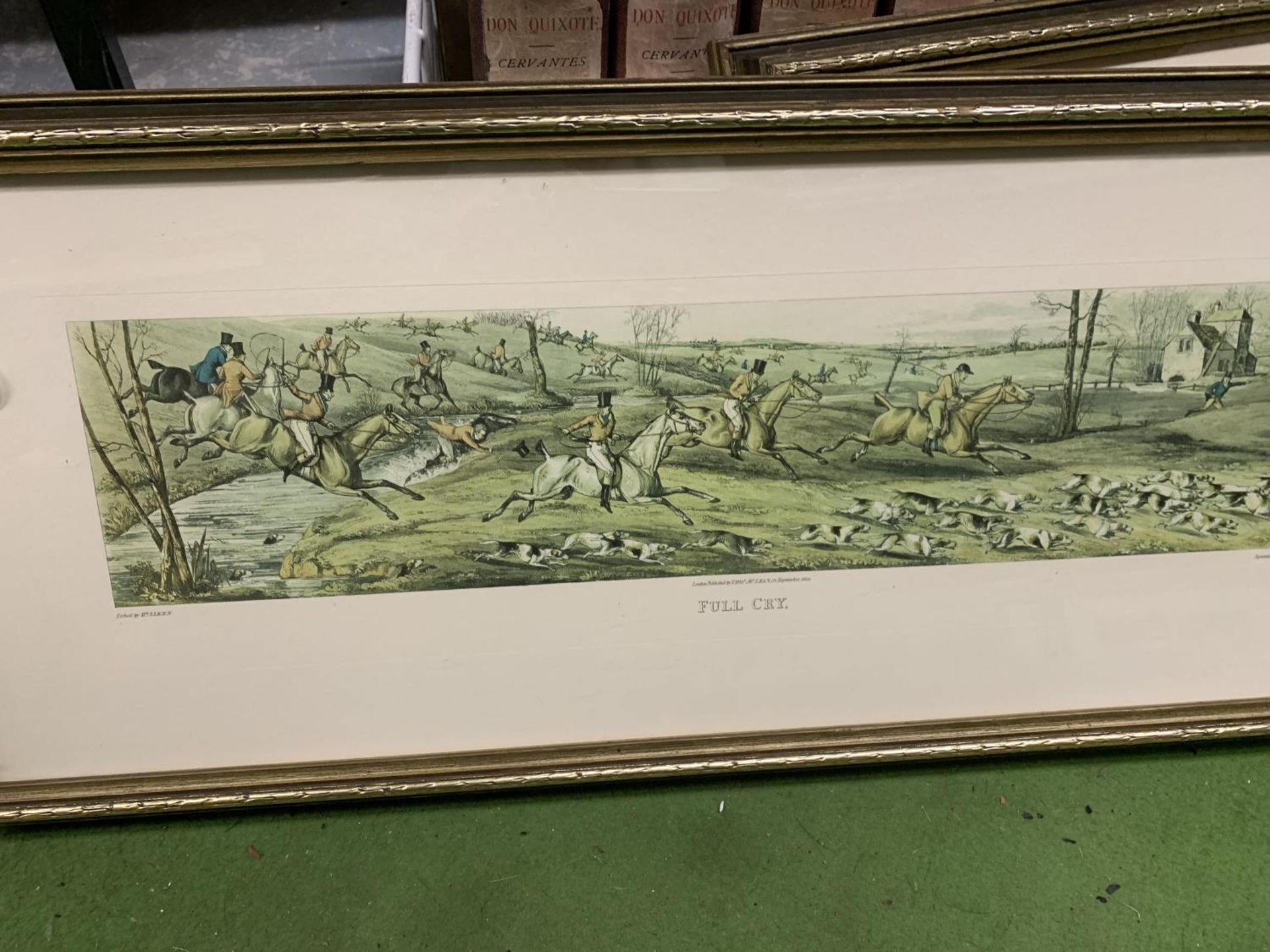 TWO FRAMED HUNTING PRINTS MEETING AT COVER AND FULL CRY - Image 2 of 3