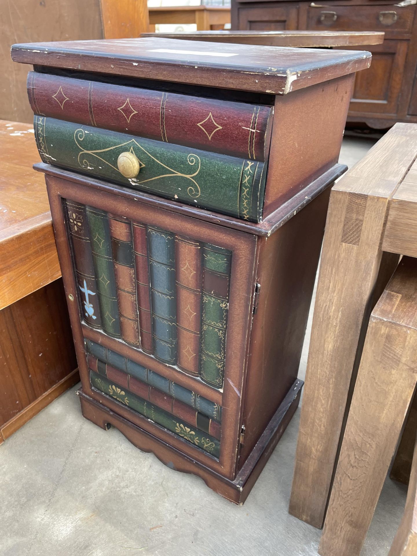 A MODERN NEST OF THREE TABLES AND LI-LO BESDIE LOCKER IN THE FORM OF A STACK OF BOOKS - Image 2 of 3