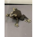 A BRONZE FIGURE OF A FROG