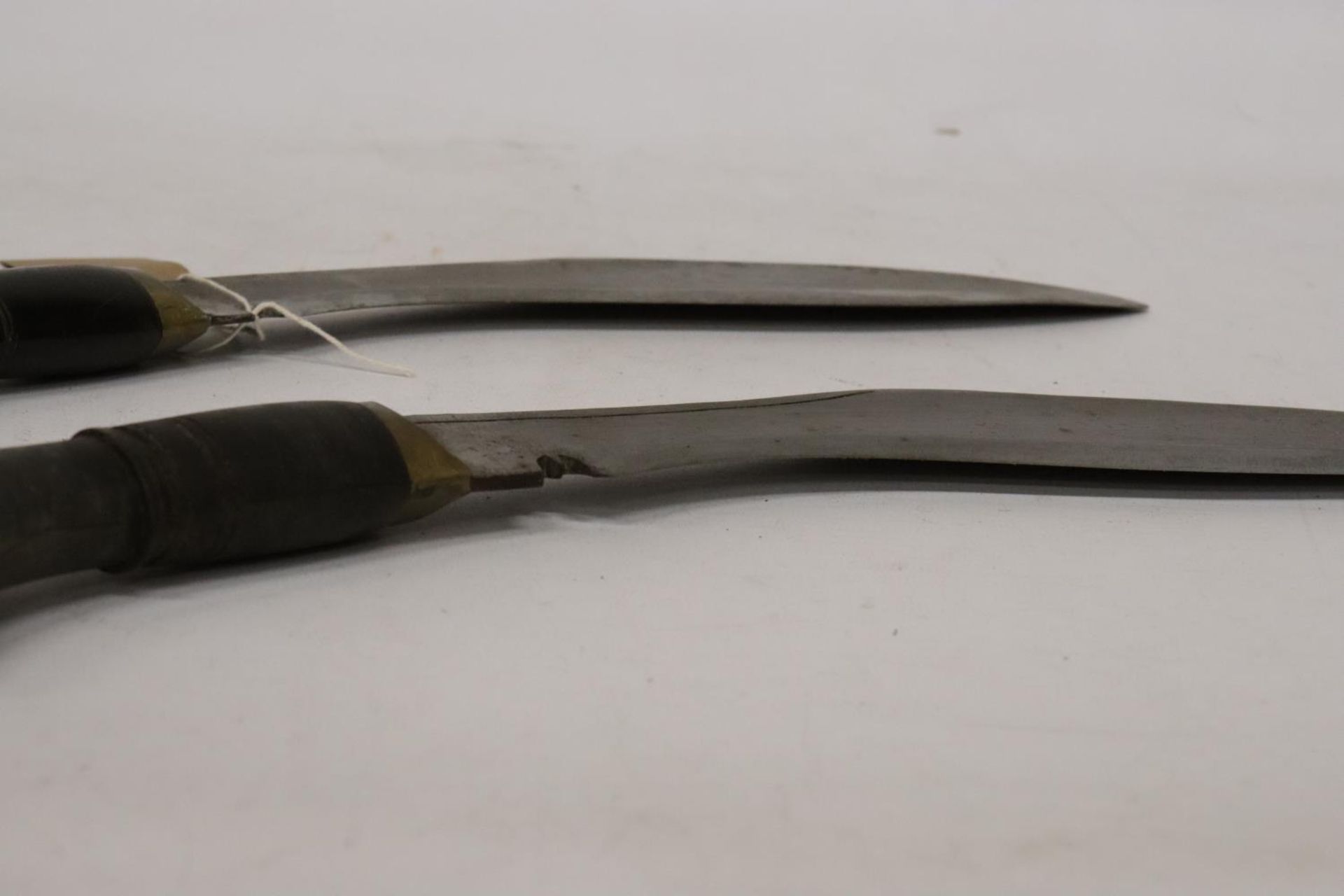 TWO MID 20TH CENTURY KUKRI KNIVES, 28CM BLADES - Image 4 of 6