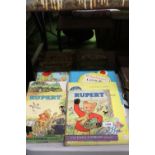 A QUANTITY OF VINTAGE BOOKS TO INCLUDE RUPERT THE BEAR