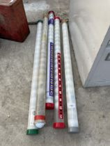 A LARGE QUANTITY OF ASSORTED GOLF BALL WITH BALL COLLECTING TUBES