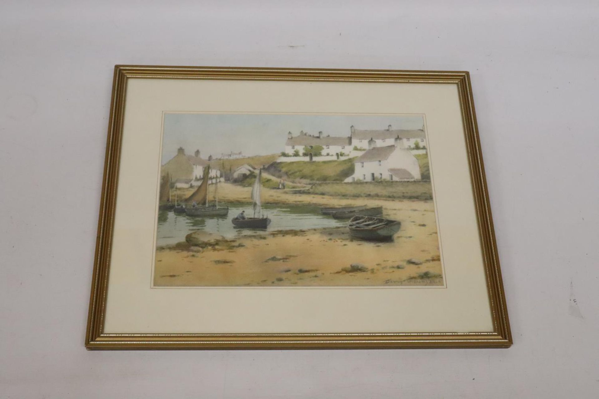 TWO FRAMED PRINTS BY WARREN WILLIAMS, 'FISHERMEN'S COTTAGES', MOELFRE, ANGLESEY AND 'PENRHYN', - Image 2 of 4