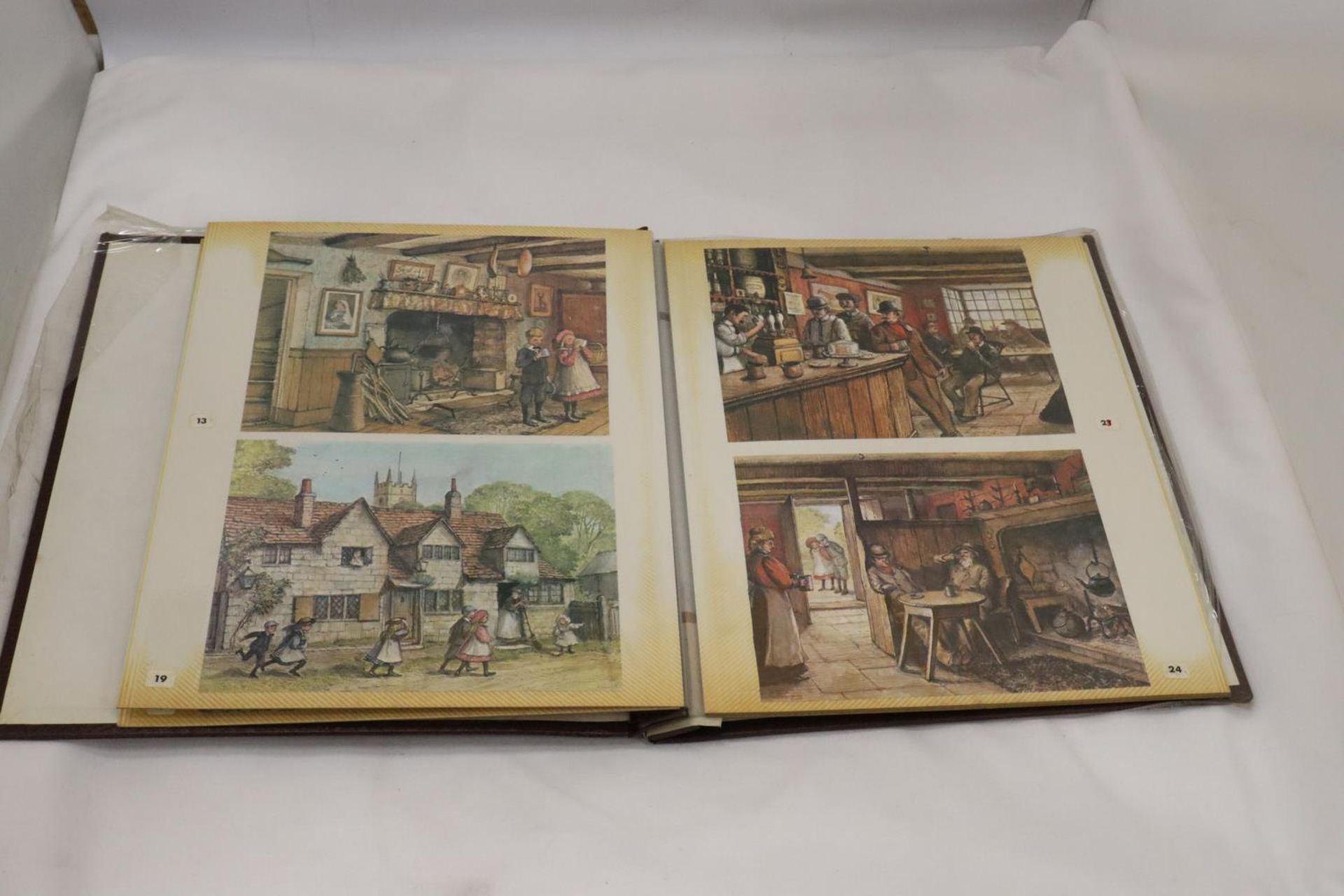 AN ALBUM CONTAINING A COLLECTION OF VINATAGE STYLE POSTCARDS DEPICTING VICTORIAN LIFE - Image 3 of 4