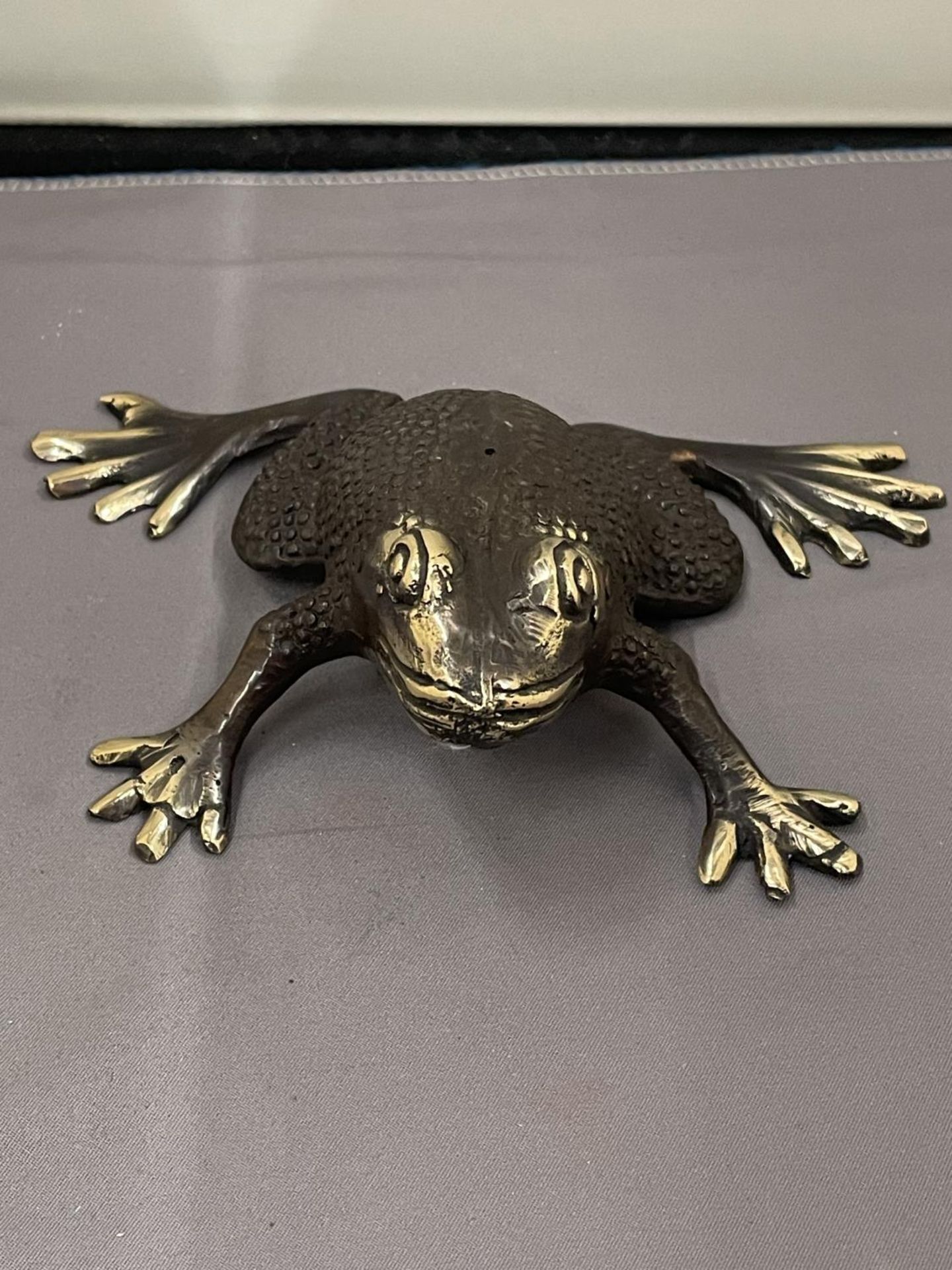 A BRONZE FIGURE OF A FROG - Bild 5 aus 6