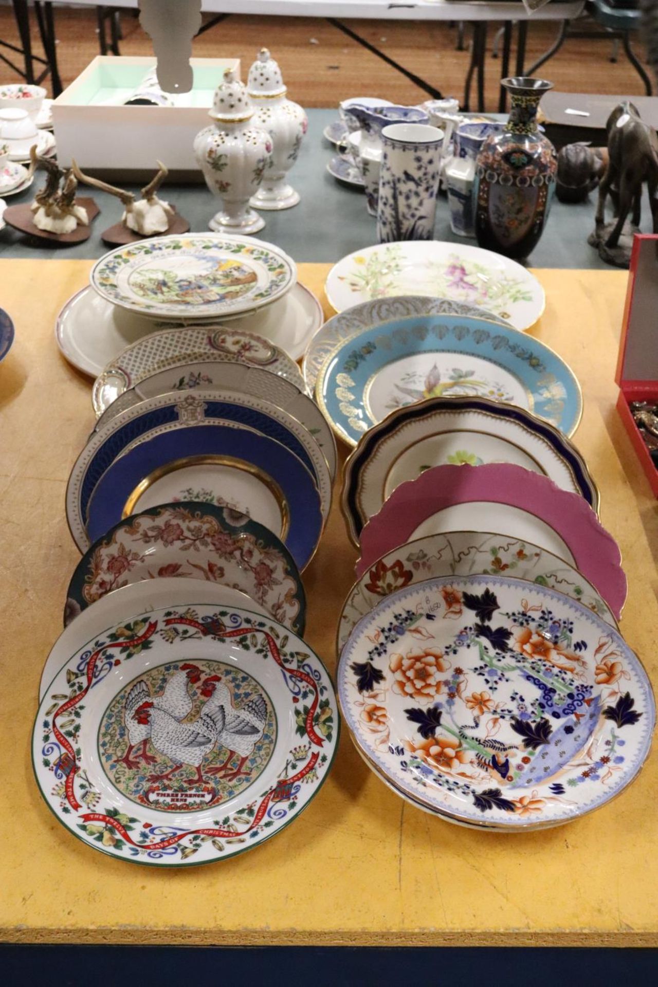 A LARGE QUANTITY OF CABINET PLATES - APPROX 19 IN TOTAL