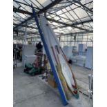 AN ASSORTMENT OF WIND SURFING ITEMS TO INCLUDE BOARD, MAST AND POLES ETC