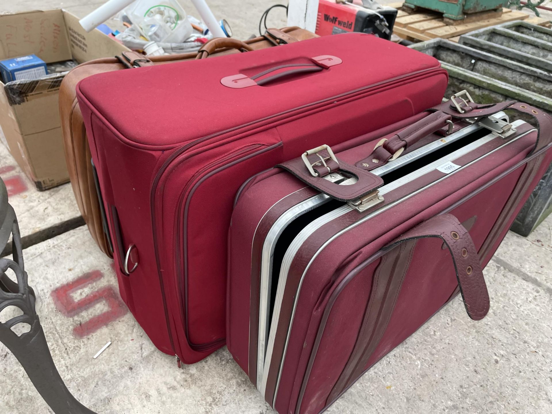 THREE VARIOUS SUITCASES - Image 2 of 2