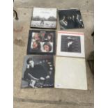 SIX VARIOUS LP RECORDS TO INCLUDE DAVID BOWIE AND THE BEATLES ETC