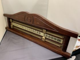 A VINTAGE SNOOKER SCORE BOARD