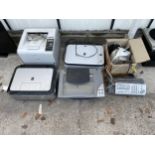 AN ASSORTMENT OF ITEMS TO INCLUDE PRINTERS AND A FAX MACHINE ETC