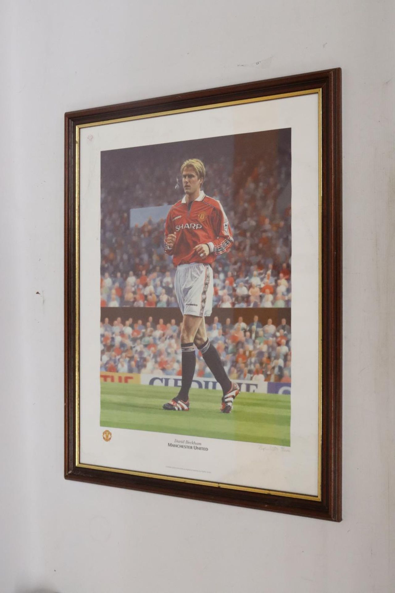 A SIGNED STEPHEN SMITH PRINT OF DAVID BECKHAM, 1998, LIMITED EDITION 3/2000 - Image 2 of 2