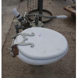VINTAGE BOAT/BARGE TOILET WITH PUMP FIXINGS NO VAT