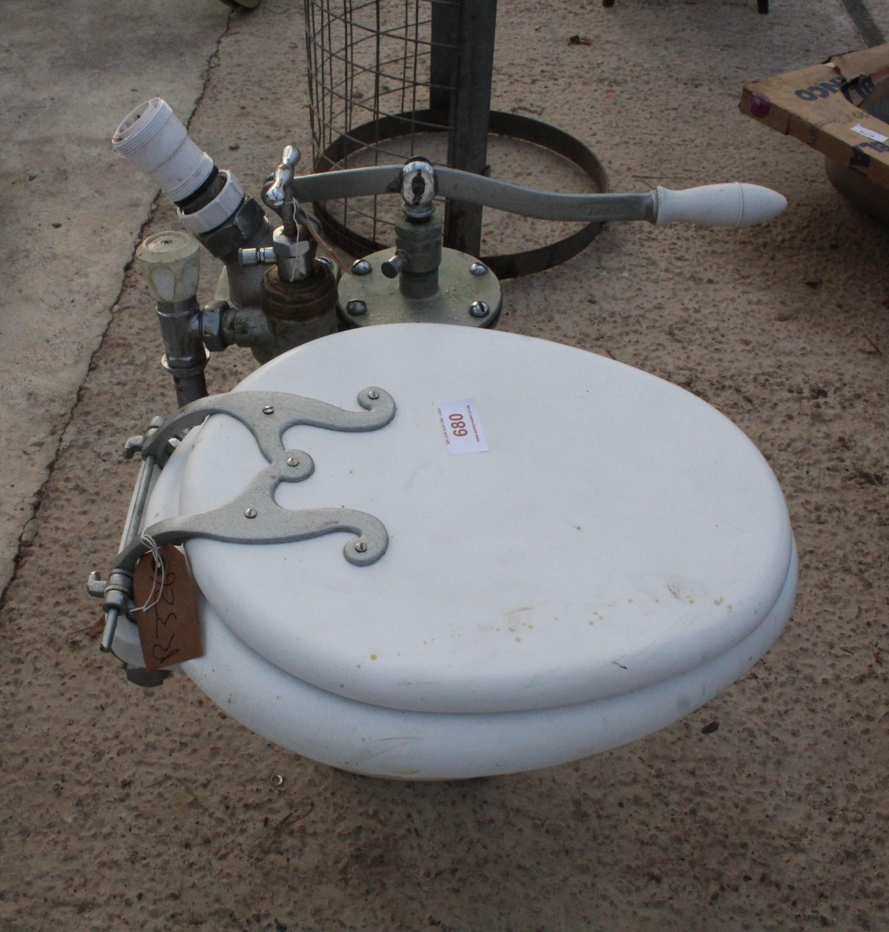 VINTAGE BOAT/BARGE TOILET WITH PUMP FIXINGS NO VAT
