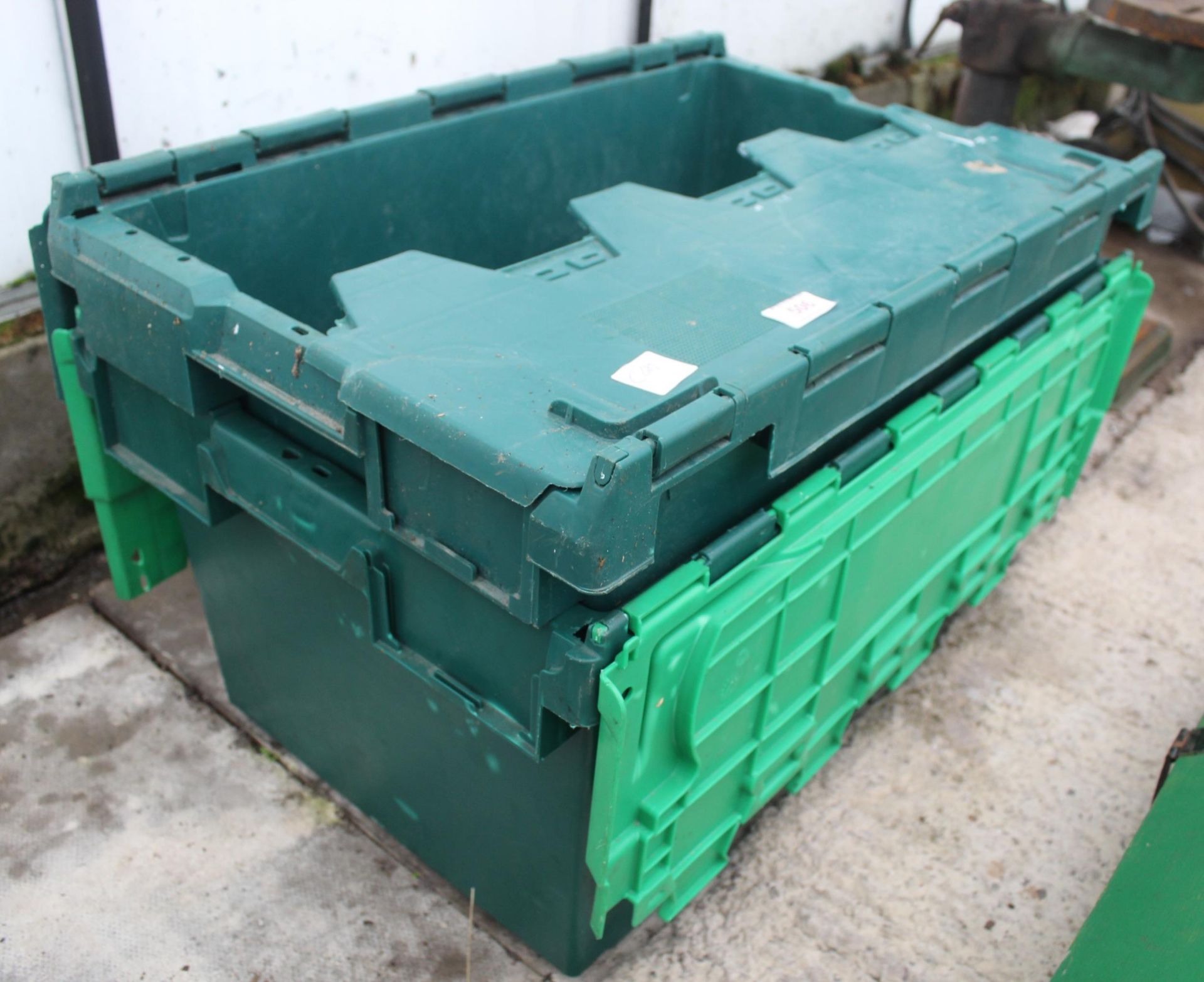 TWO LARGE STORAGE BOXES NO VAT