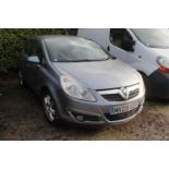 VAUXHALL CORSA 5 DOORS PETROL 1.4 COLOUR SILVER MILEAGE 52890 REGISTRATION MK09XEY (2009) 2 KEYS NEW