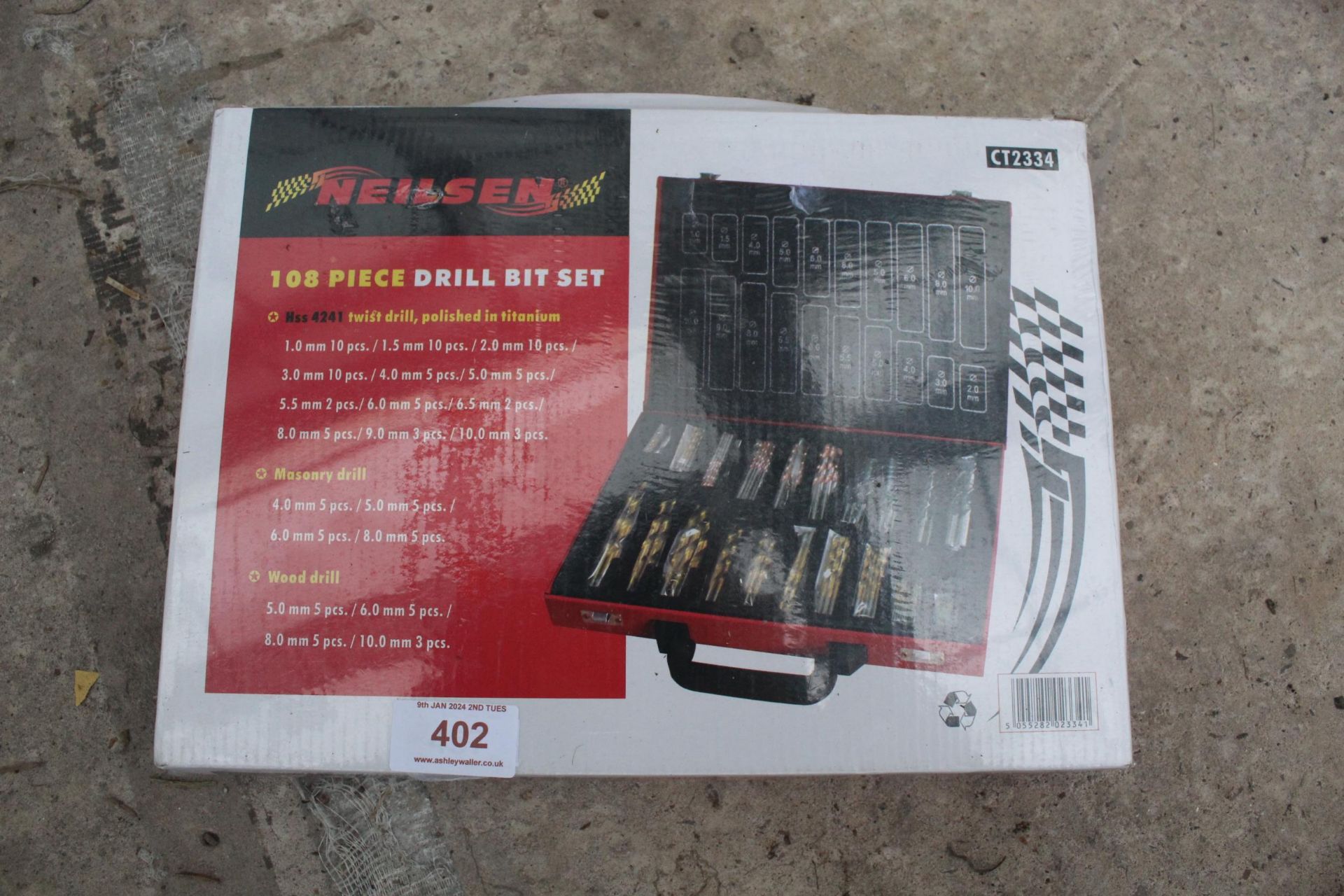 108 PIECE DRILL BIT SET + VAT