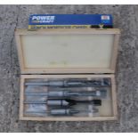 TWO BOXED POWERCRAFT MORTISE CHISEL SETS NO VAT