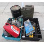 TWO BOXES TO INCLUDE A TORCH OIL JERRY CAN ETC NO VAT