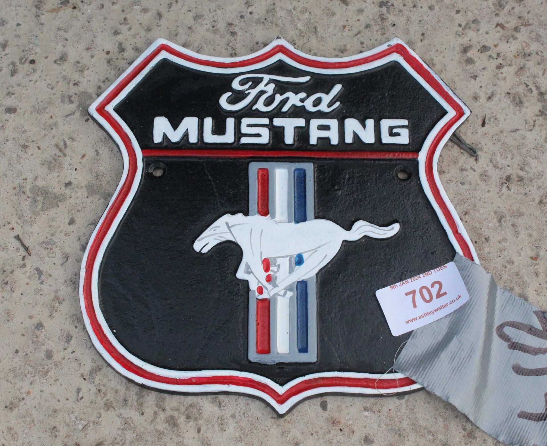 FORD MUSTANG PLAQUE + VAT