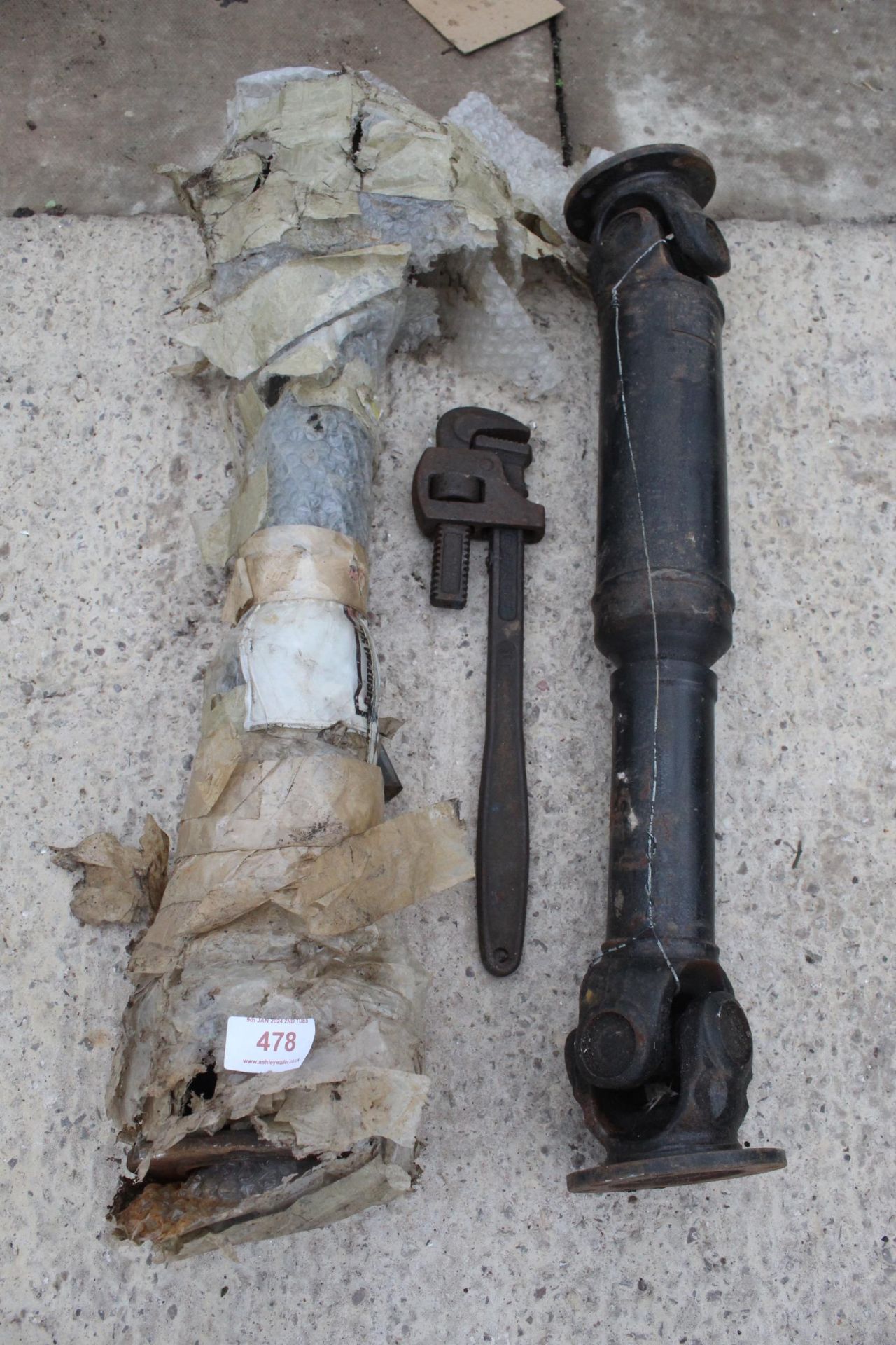 TWO PROP SHAFTS & STILLSON NO VAT