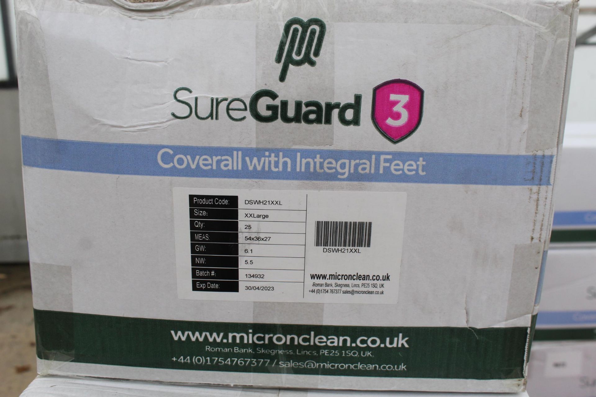 FOUR BOXES XXL DISPOSABLE OVERALLS NO VAT - Image 2 of 2