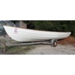 DRASCOMBE LUGGER BOAT AND BOAT TRAILER SPEC LENGTH 5.72M WATERLINE LENGTH 4.57M BEAM 1.90M SAILING