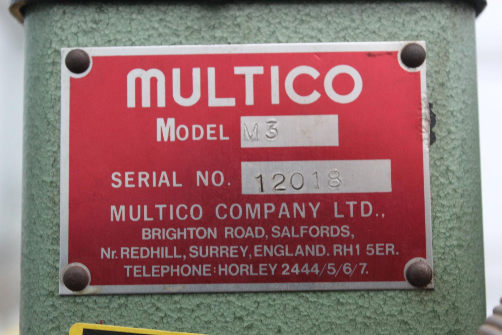 MULTICO MORTICER 3 PHASE (WORKING) NO VAT - Image 7 of 7