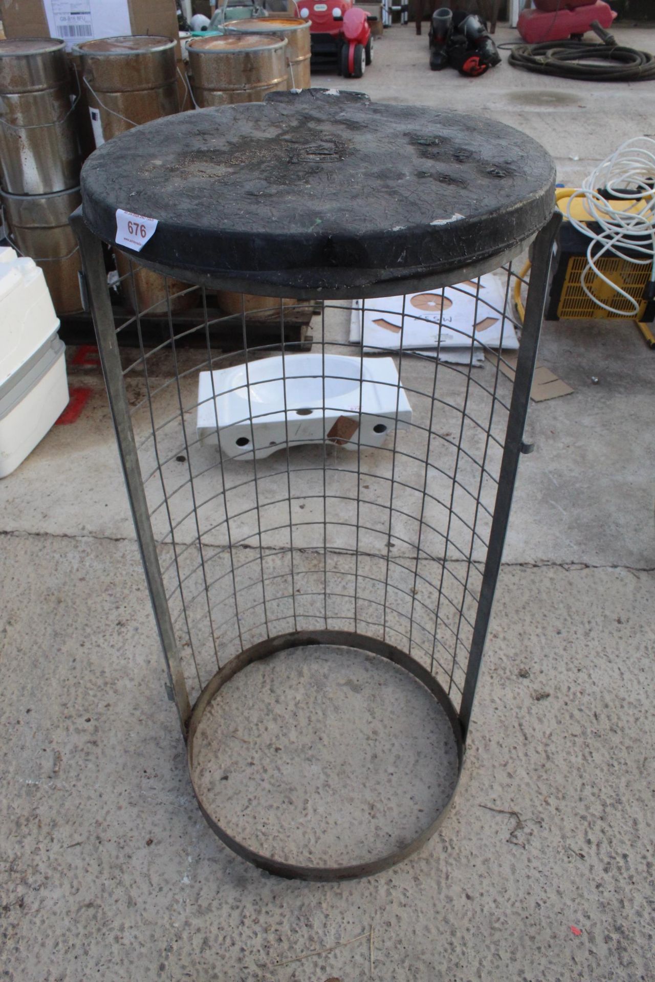 METAL BIN CAGE NO VAT