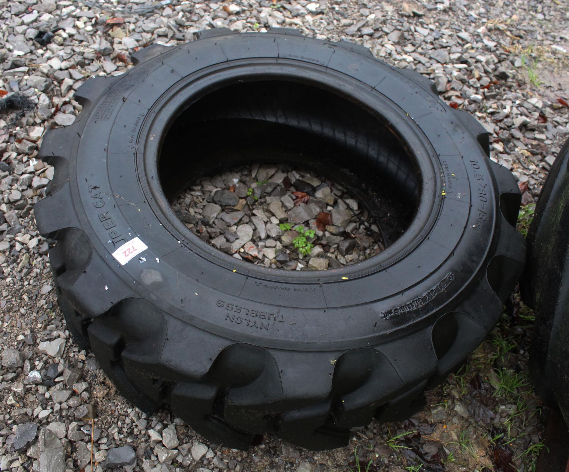 10.5/80-18 PART WORN DUMPER TYRE + VAT