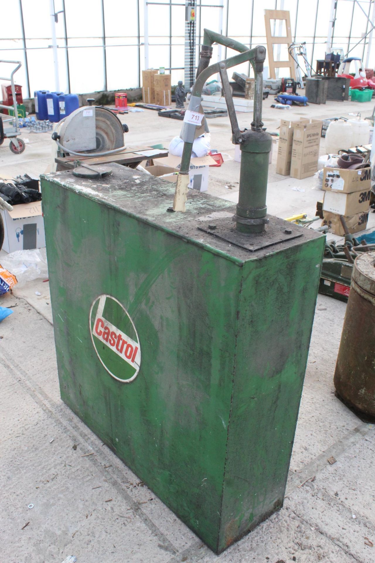 LARGE CASTROL OIL TANK + VAT