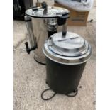 A SOUP KETTLE & A WATER BOILER IN WORKING ORDER + VAT