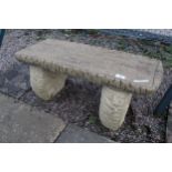 CONCRETE OAK LEAF BENCH + VAT