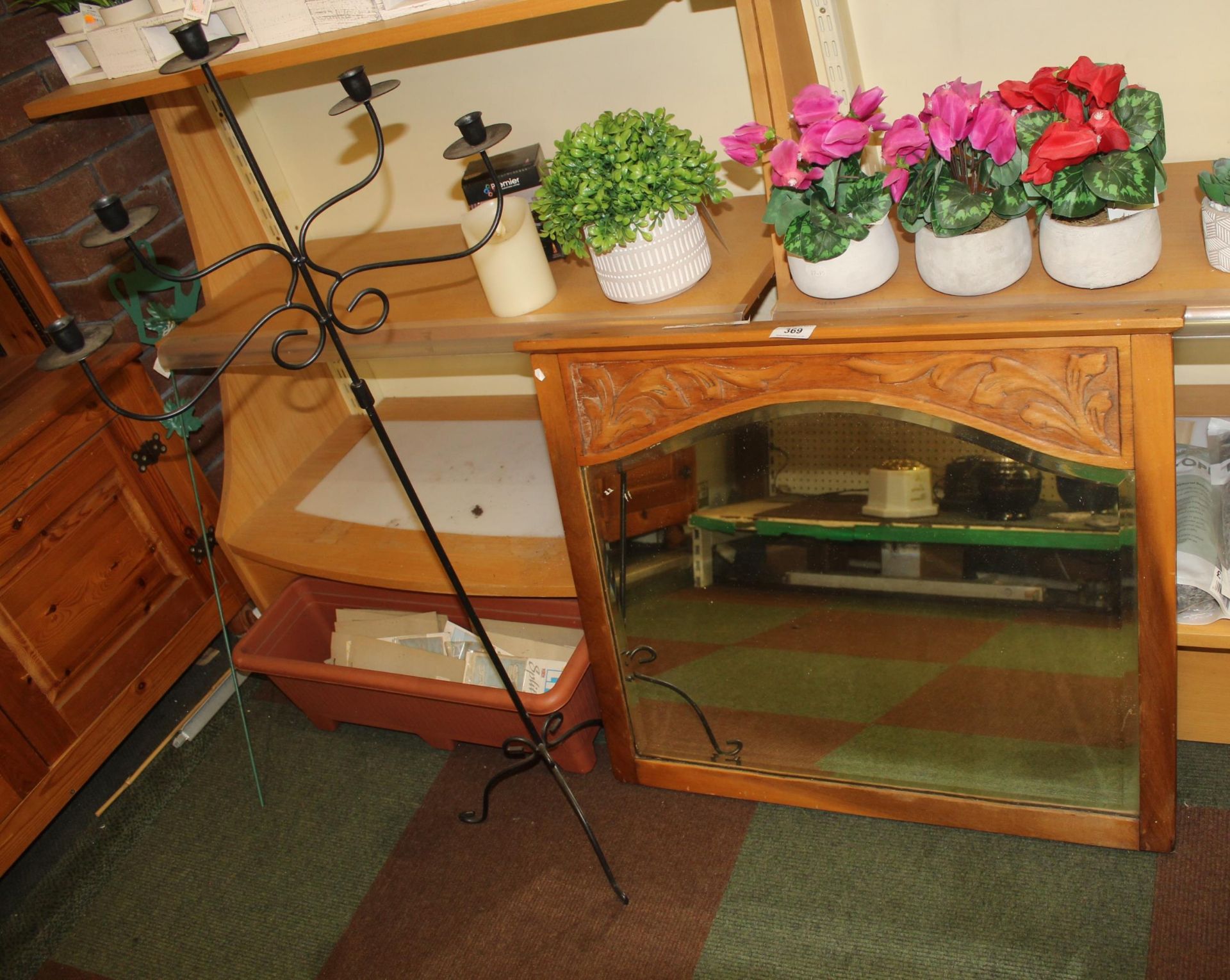 MIRROR AND CANDLESTICK HOLDER + VAT