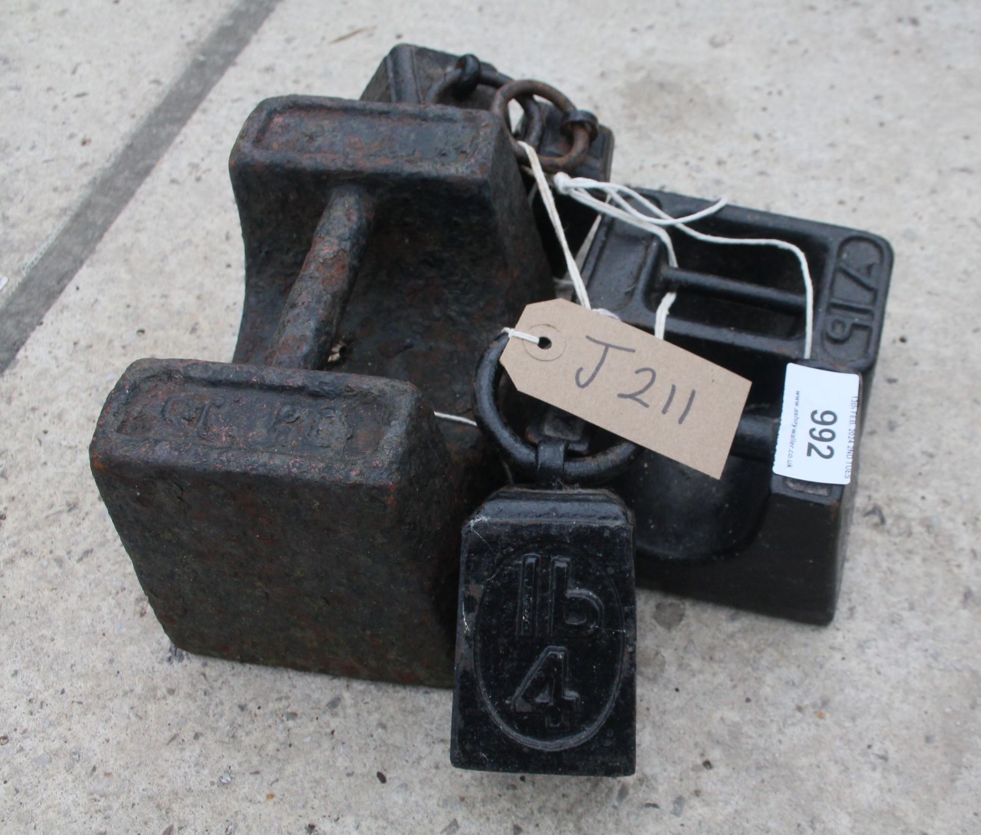 QUANTITY OF SIX WEIGHTS - NO VAT - Image 2 of 2