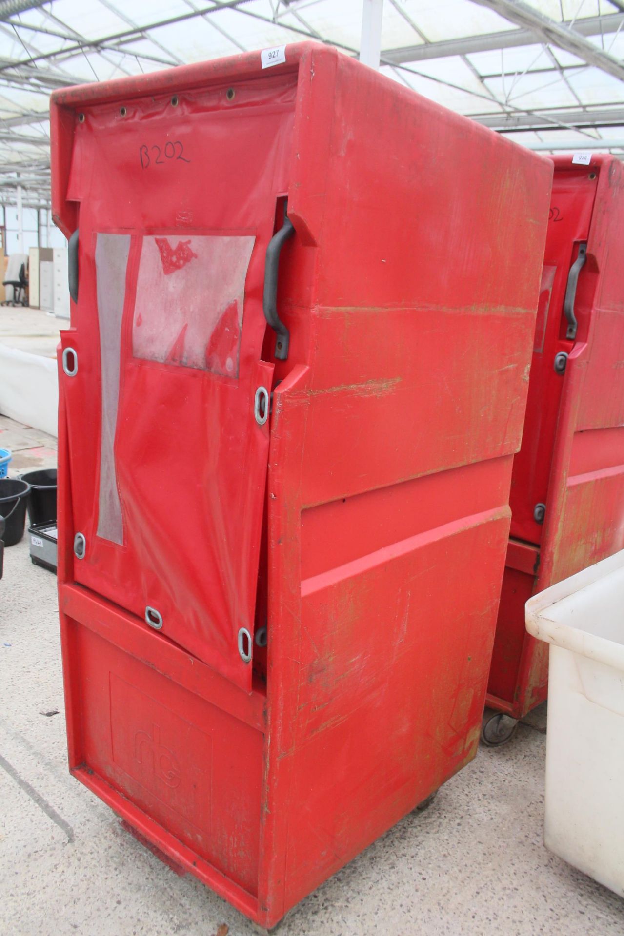 RED LAUNDY BIN - NO VAT