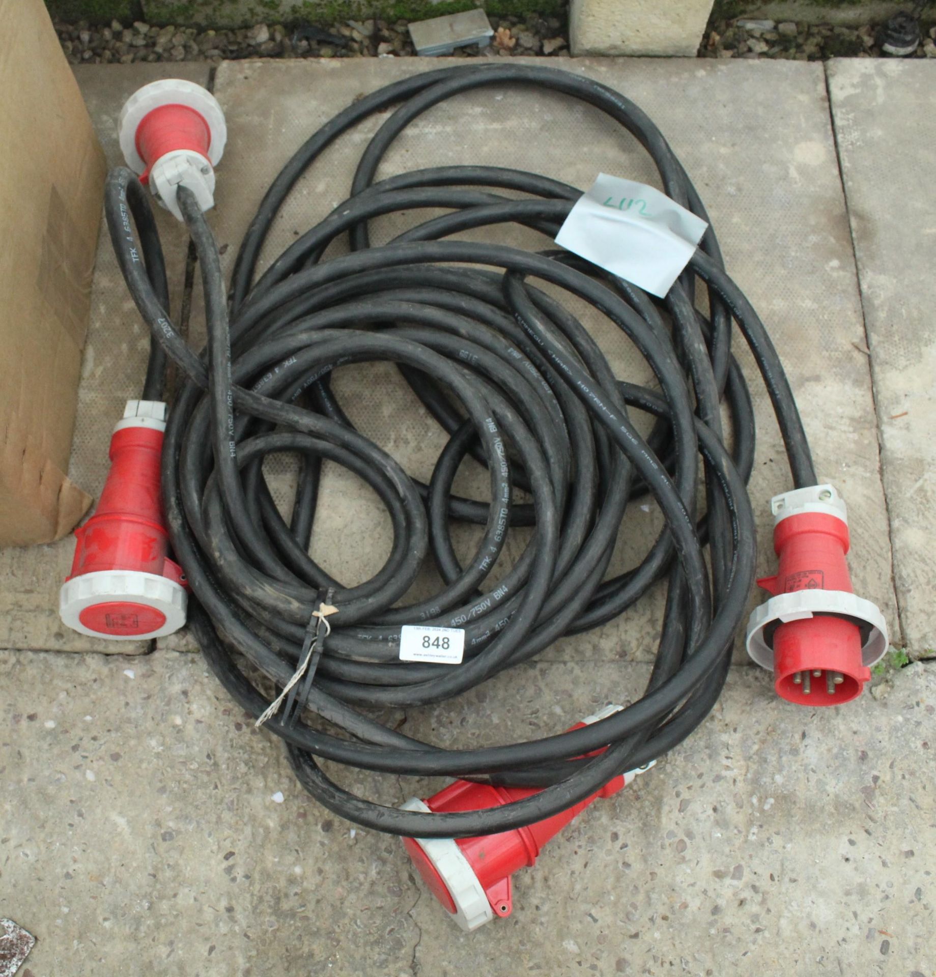 2 LEWDEN 3 PHASE EXTENSION LEAD + VAT