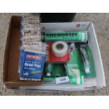 BOX OF SILICONE GREASE AND DOWELS + VAT