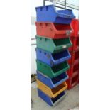 8 STACKABLE LIN BINS + VAT