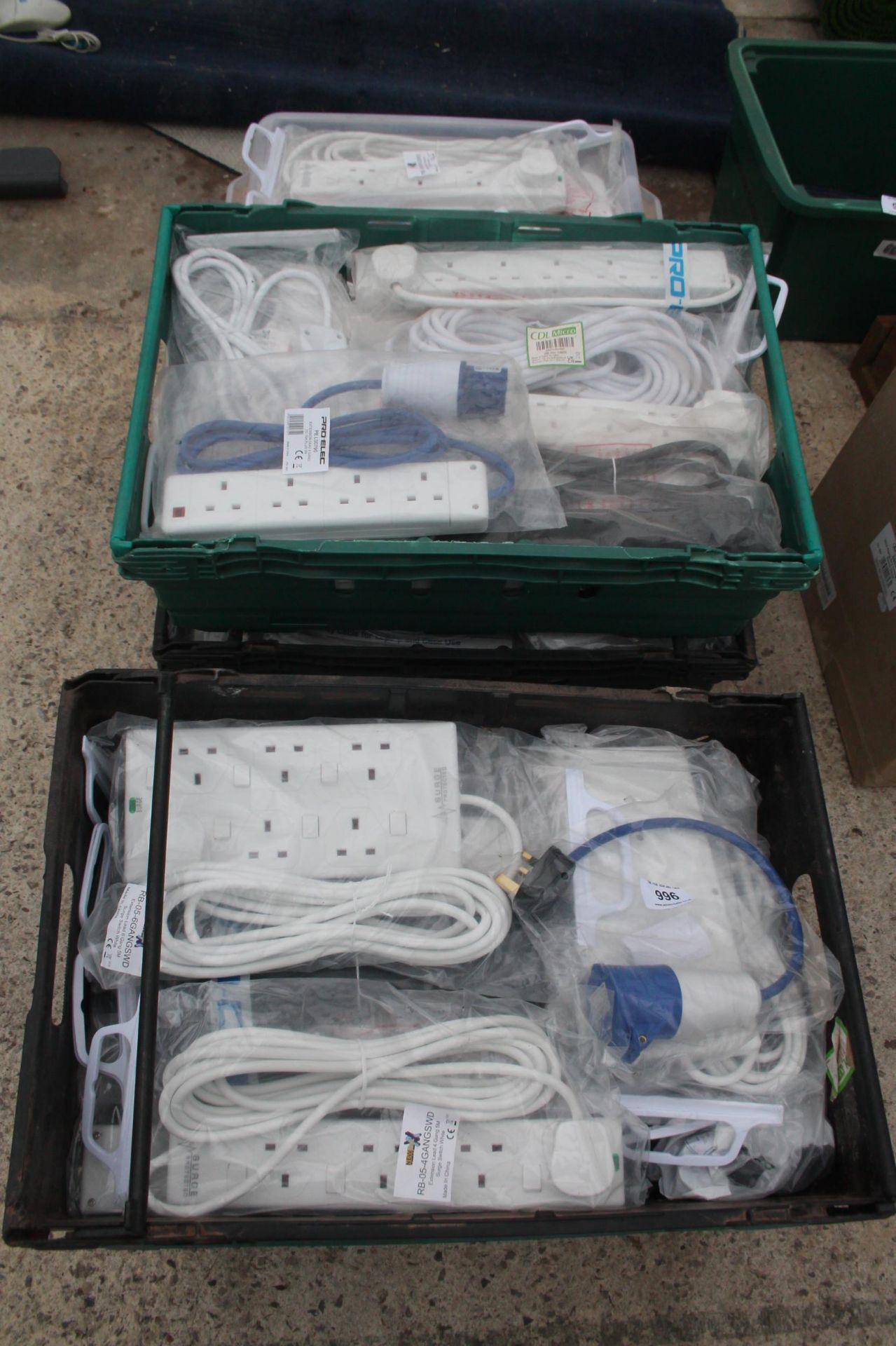 5 CONTAINERS OF SOCKETS, EXTENSION LEADS + VAT - Image 5 of 5