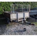 IFOR WILLIAMS TWIN AXLE TRAILER 10' X 6' WITH CAGE SIDES NO VAT