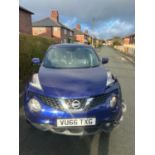 A 2016 NISSAN JUKE, 45,000 MILES, PETROL *CATEGORY N - NON STRUCTURAL, DAMAGE TO FRONT LEFT